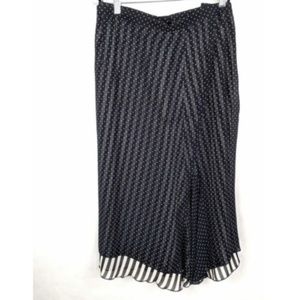 WILLE Germany Stripe Sheer Dotted Overlay Skirt